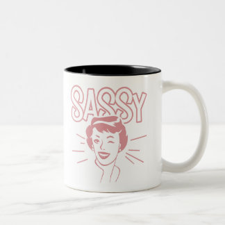 Retro Sassy Attityd Två-Tonad Mugg