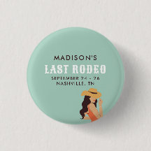 Retro Sassy Last Rodeo Rosa Grönt Bachelorette