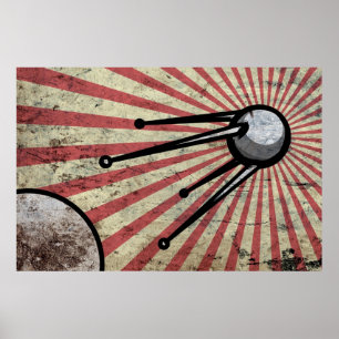 Retro satellit- poster