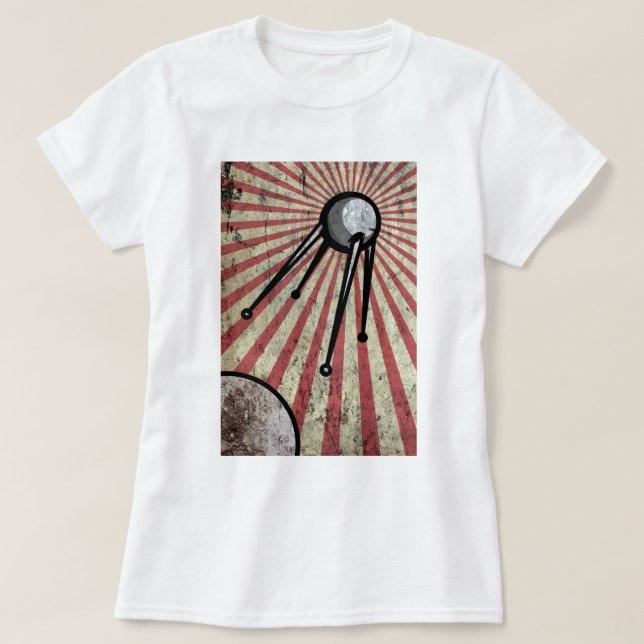 Retro satellit- tee shirt (Design framsida)