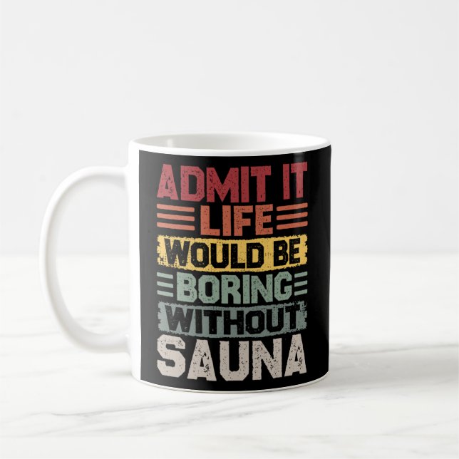 Retro Sauna Master Life skulle bada utan Sa Kaffemugg (Vänster)