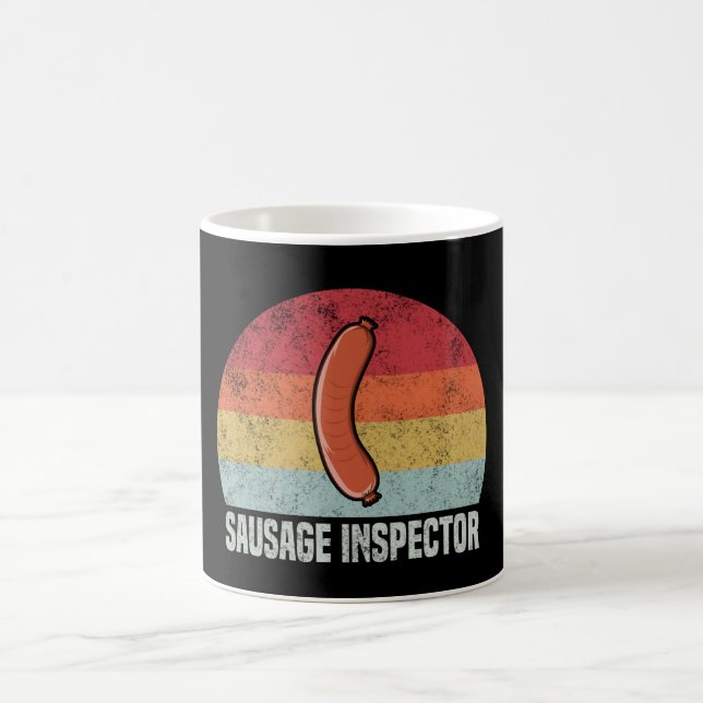 Retro Sausage Inspection - Weiner Älskare Kaffemugg (Center)