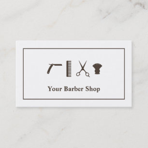 Retro Sax hårklippningsverktyg Barbershop Visitkort