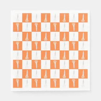 Retro Sax Örhängen Orange Rutig Randig Pappersserv Pappersservett