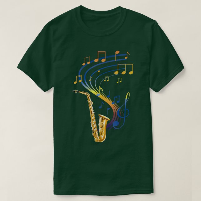 Retro Saxophone Jazz Music Saxophonist, saxofon T Shirt (Design framsida)