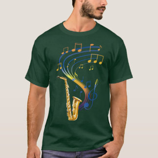 Retro Saxophone Jazz Music Saxophonist, saxofon T Shirt