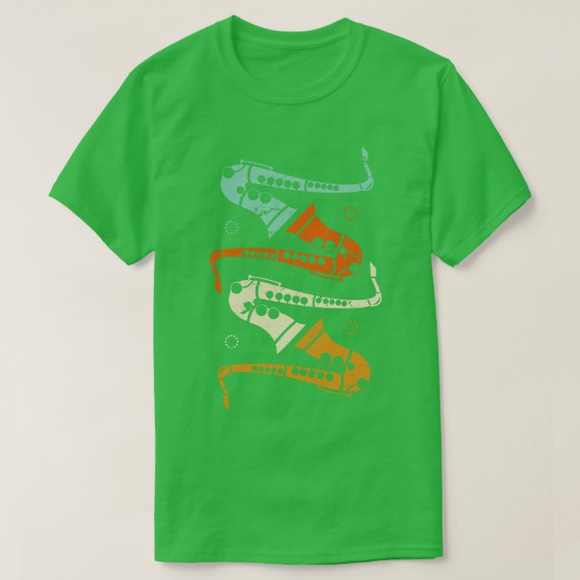 Retro Saxophone T Shirt (Design framsida)