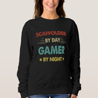 Retro Scaffolder By Day Gamer By Night T Shirt