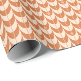 Retro Scallop Geometriskt Mönster Presentpapper