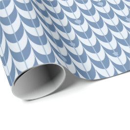 Retro Scallop Geometriskt Mönster Presentpapper