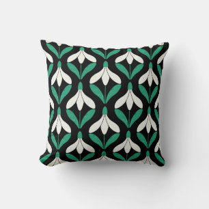 Retro Scandi Mid Century Modern Snödroppe mönster Kudde