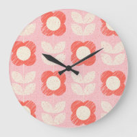 Retro Scandinavian Stylized Blommigt Seamless