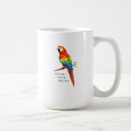 Retro Scarlet Ara Cottagecore Säg Din Sanning Kaffemugg