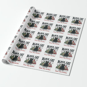 Retro Scary Black Cat Apothecary Witchy Wicca Presentpapper
