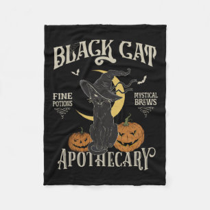 Retro Scary Halloween Costume Black Cat Salem Apot Fleecefilt