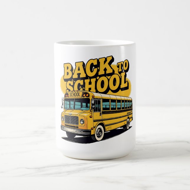 Retro School Buss Back to school Kids Kaffemugg (Center)