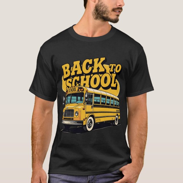 Retro School Buss Back to school Kids T Shirt (Framsida)