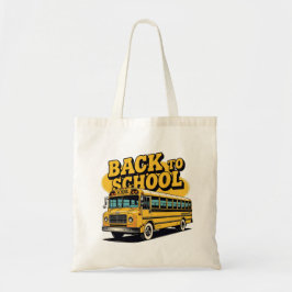 Retro School Buss Back to school Kids Tygkasse
