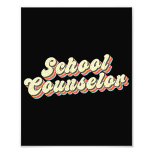 Retro School Counselor Counselor Teacher Fototryck