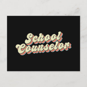 Retro School Counselor Counselor Teacher Helg Vykort