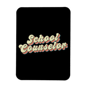 Retro School Counselor Counselor Teacher Magnet