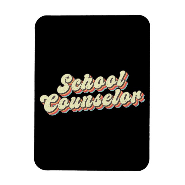 Retro School Counselor Counselor Teacher Magnet (Vertikal)