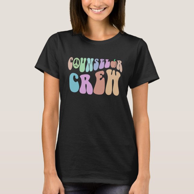Retro School COUNSELOR CREW College Guidance Couns T Shirt (Framsida)