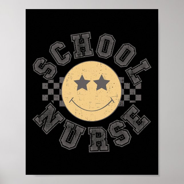 Retro School Nurse Future Nurse Sjuksköterska i me Poster (Framsidan)