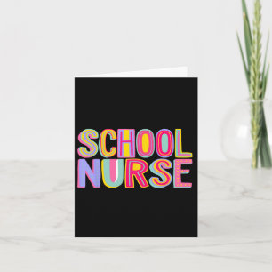 Retro School Nurse Nursing Groovy Nurse Retro Rosa Kort