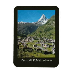 Retro schweizare reser Zermatt och monterar Magnet