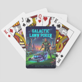 Retro Sci-Fi Astronaut Galaktisk Gräsmattes Comic Casinokort