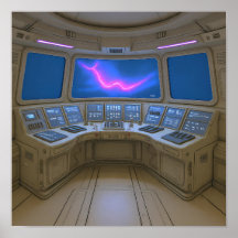 Retro Sci-Fi Cockpit: Pilotens Uplink-Konsoll Kons