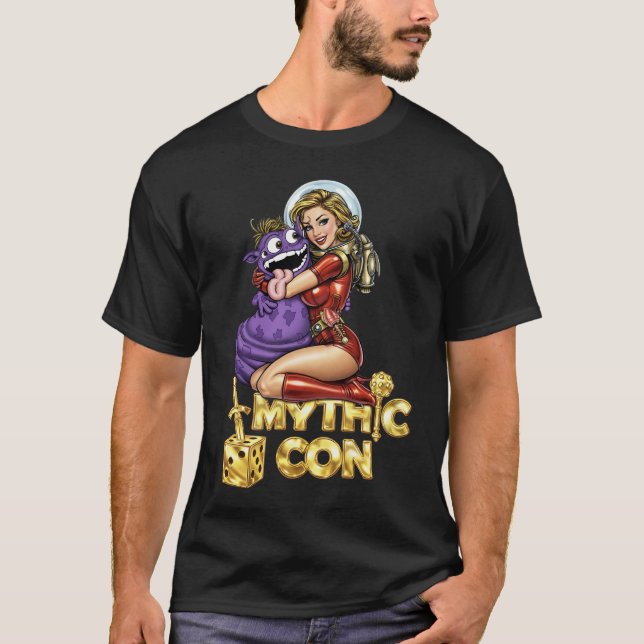 Retro Sci-Fi Flicka T-Shirt (Framsida)