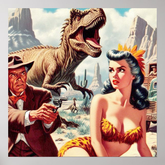 Retro Sci-Fi Pin Up Poster (Framsidan)