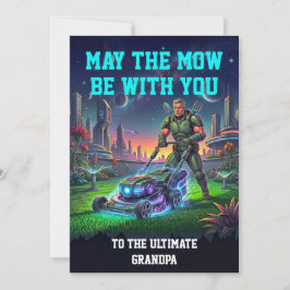 Retro Sci Fi Tactical Lawn Hero Parody Julkort