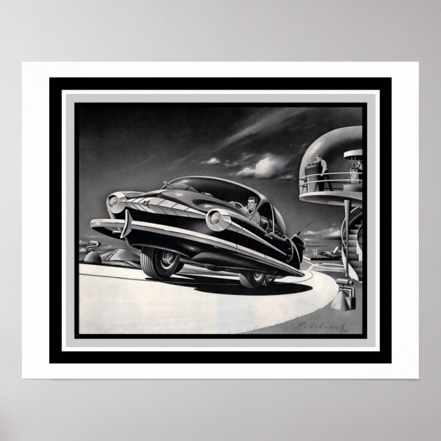 Retro Sci Fi Transport Poster 16 x 20 (Framsidan)