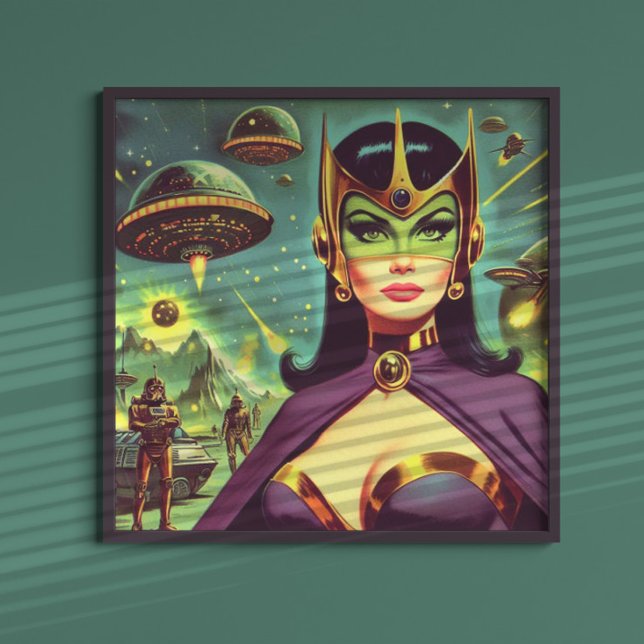 Retro Sci-Fi Woman Poster (Skapare uppladdad)