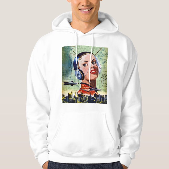 Retro Science fiction Manar Hoodie (Framsida)