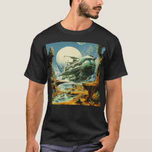 Retro Science fiction Scene T Shirt