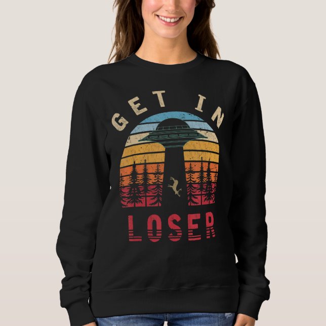 Retro Science fiction Ufo Believer Ufo Abduction T Shirt (Framsida)
