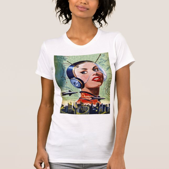 Retro Science fiction Womens T-Shirt (Framsida)