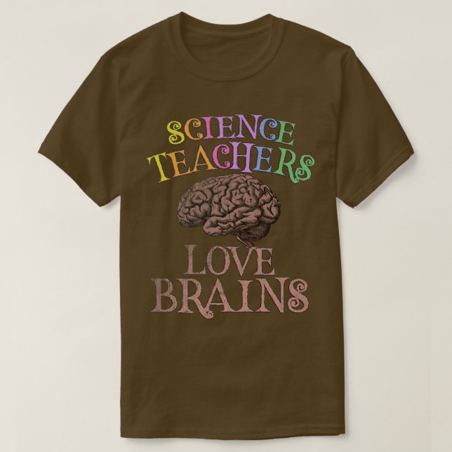 Retro SCIENCE LÄRARE KÄRLEK BRAINS Det här är min  T Shirt (Design framsida)