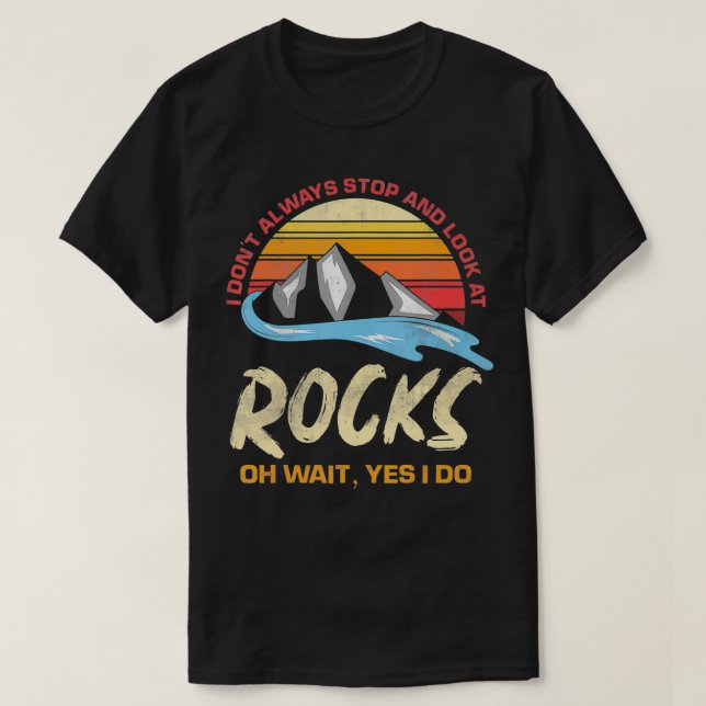 Retro Science Nerd Sten Collector Gift Funny Geolo T Shirt (Design framsida)