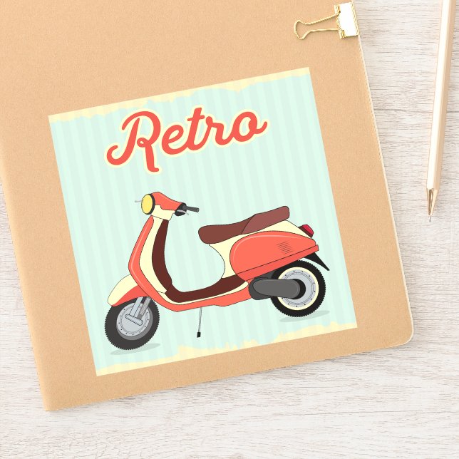 Retro Scooter-design Klistermärken (Anteckningsbok)