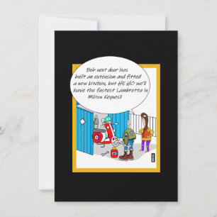 Retro Scooter humor-kort Kort