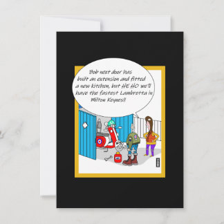 Retro Scooter humor-kort Kort