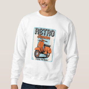 Retro Scooter Lång Ärmad Tröja