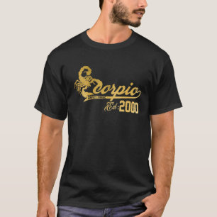 Retro Scorpio 2000-21 Yrs Old Bday 21St Birthday T Shirt