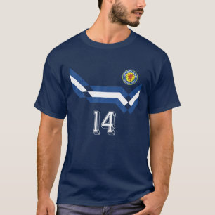 Retro Scotland Soccer Jersey Vapensköld Tartan Ar T Shirt