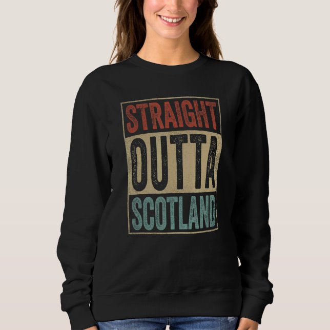 Retro Scotland Souvenir Scotland Straight Outta Sc T Shirt (Framsida)